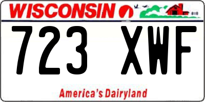 WI license plate 723XWF