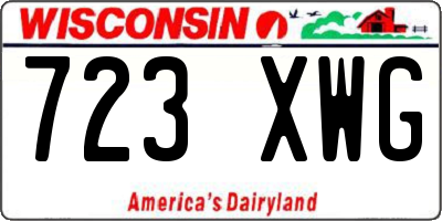 WI license plate 723XWG