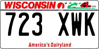 WI license plate 723XWK