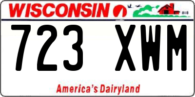 WI license plate 723XWM