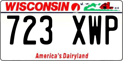 WI license plate 723XWP