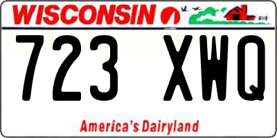 WI license plate 723XWQ
