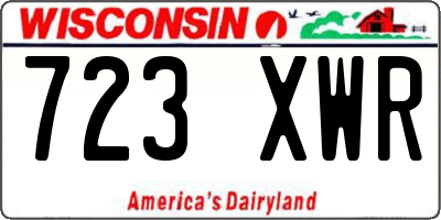 WI license plate 723XWR