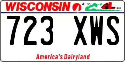 WI license plate 723XWS