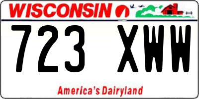 WI license plate 723XWW