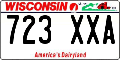 WI license plate 723XXA