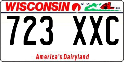 WI license plate 723XXC