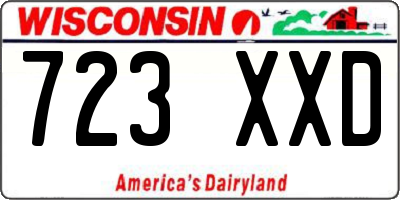 WI license plate 723XXD