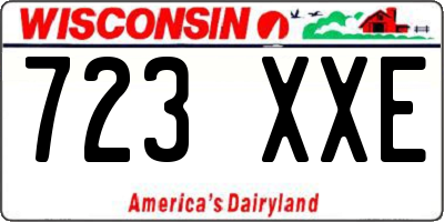 WI license plate 723XXE