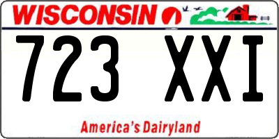 WI license plate 723XXI