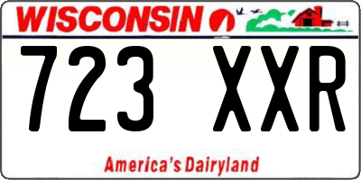 WI license plate 723XXR