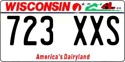 WI license plate 723XXS