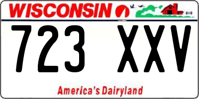 WI license plate 723XXV