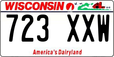 WI license plate 723XXW