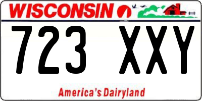 WI license plate 723XXY