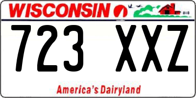WI license plate 723XXZ