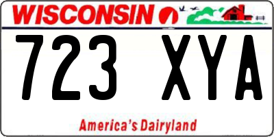 WI license plate 723XYA