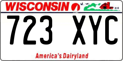 WI license plate 723XYC