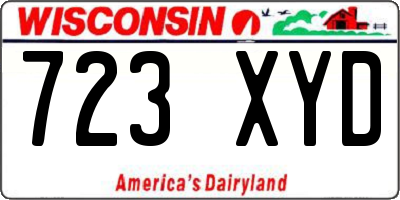 WI license plate 723XYD