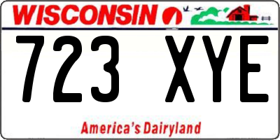 WI license plate 723XYE