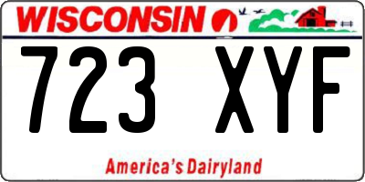 WI license plate 723XYF