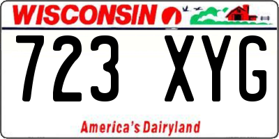 WI license plate 723XYG