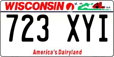 WI license plate 723XYI