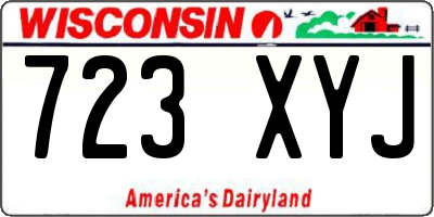 WI license plate 723XYJ