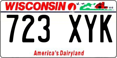 WI license plate 723XYK