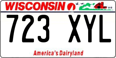 WI license plate 723XYL