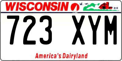 WI license plate 723XYM