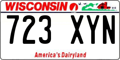 WI license plate 723XYN