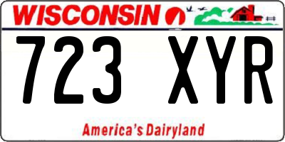 WI license plate 723XYR