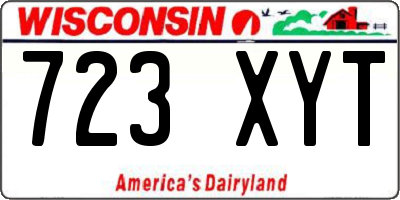 WI license plate 723XYT