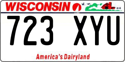 WI license plate 723XYU