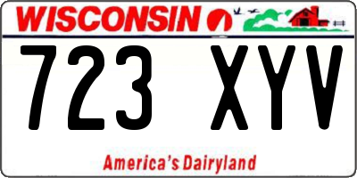 WI license plate 723XYV