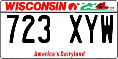 WI license plate 723XYW