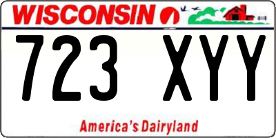 WI license plate 723XYY