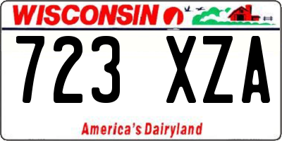 WI license plate 723XZA