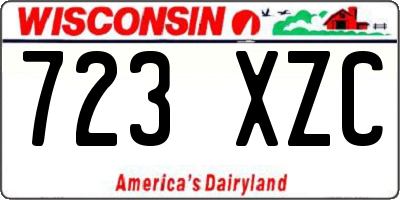 WI license plate 723XZC