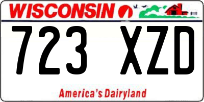 WI license plate 723XZD