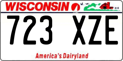 WI license plate 723XZE