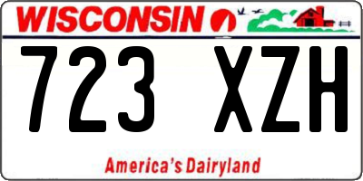 WI license plate 723XZH