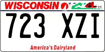 WI license plate 723XZI