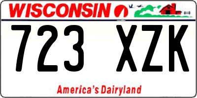 WI license plate 723XZK