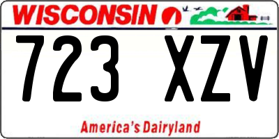 WI license plate 723XZV