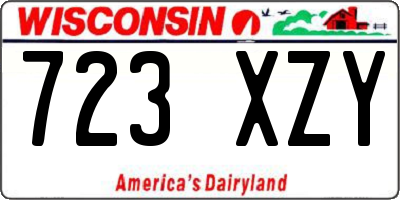 WI license plate 723XZY