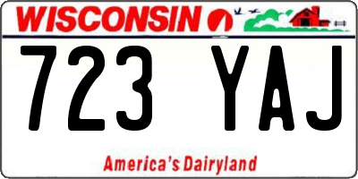 WI license plate 723YAJ
