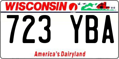 WI license plate 723YBA