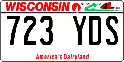 WI license plate 723YDS